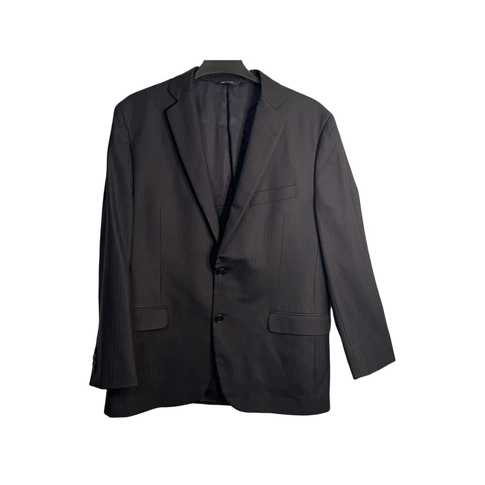 Brooks Brothers Blazer Mens 42R 100% Wool Black Classic Fit Sport Coat 2 Button